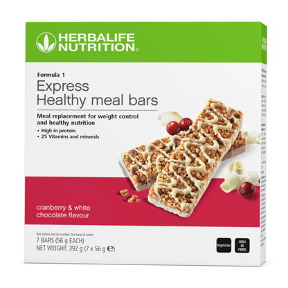 Formula 1 Express Healthy Meal Bars Cranberry & White Chocolate 7 bars per box